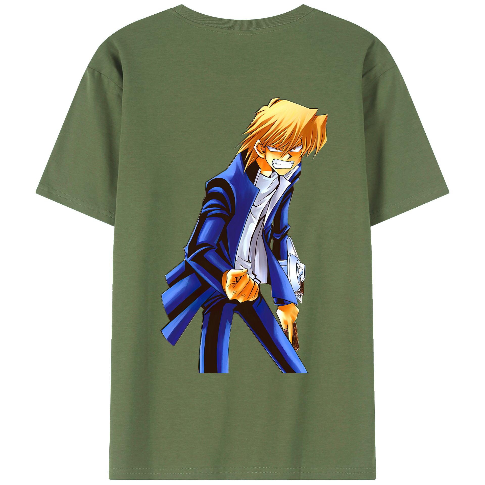 （画像用） 遊☆戯☆王 Yu-Gi-Oh! 綿100％ メンズ半袖Tシャツ（バックプリント） 通気性